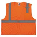 Glowear By Ergodyne 5XL Orange Mesh Hi-Vis Safety Vest Class 2 - Single Size 8210HL-S
